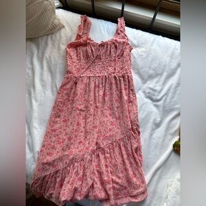 BP Dress Women’s S Floral Tie Front Midi Dress